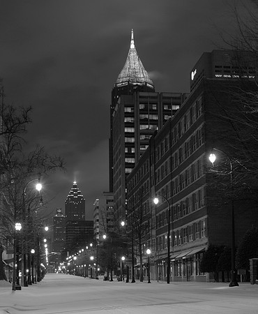 Midtown 7AM (B&W); Atlanta, GA.